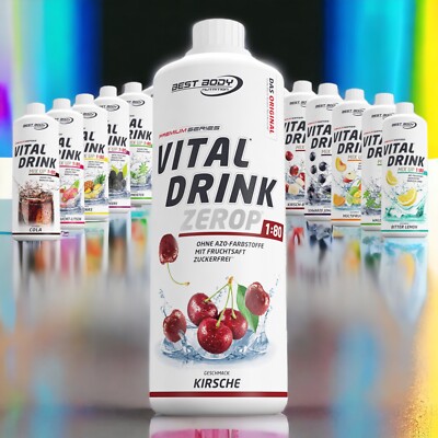 Best Body Low Carb Vital Drink Getränkekonzentrat Sirup 1:80 vegan Konzentrat