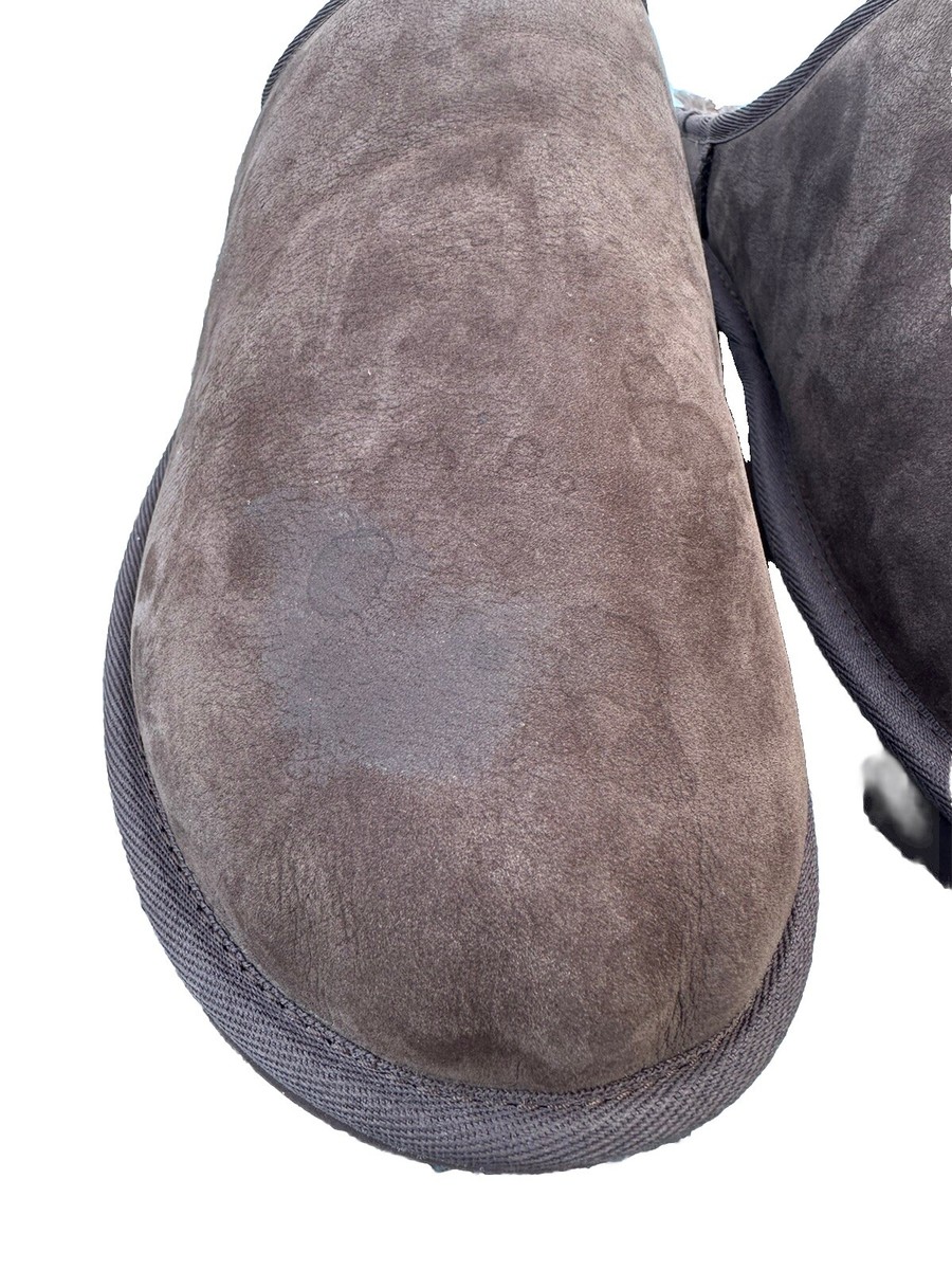 MENS US 14 UGG CLASSIC SLIP-ON SLIPPERS BURNT CEDAR BROWN  display picture 1