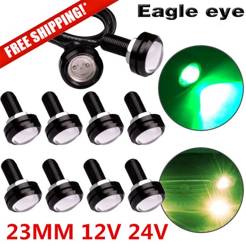 10x Eagle Eye 23mm Motor Car 9W LED Daytime Running DRL Tail Backup Green Bulbs - Picture 2 of 8