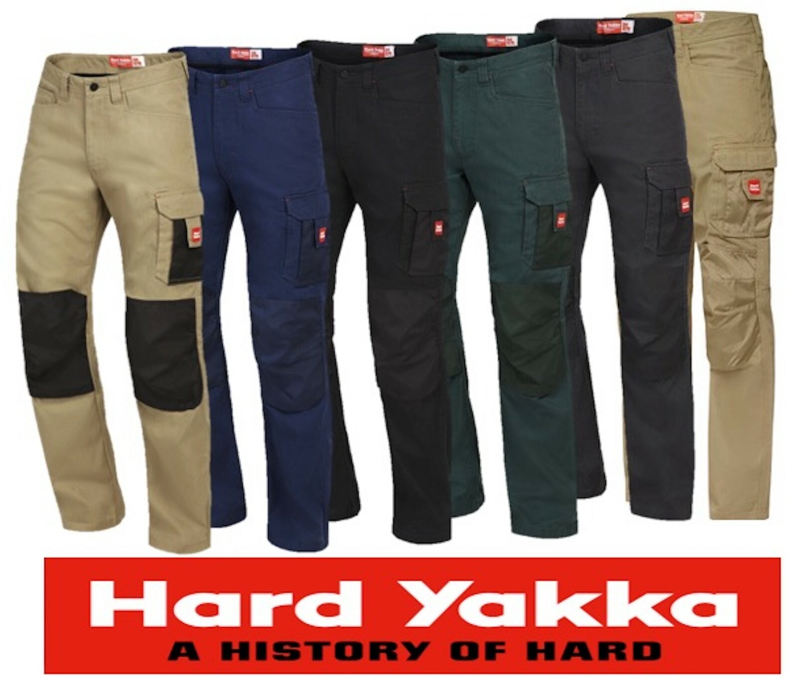 HARD YAKKA "LEGENDS" 100 COTTON CARGO MENS TRADIE WORK PANTS Y02202 eBay