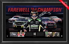 CRAIG LOWNDES HAND SIGNED FRAMED FAREWELL TO A CHAMPION 2018 BATHURST PRINT