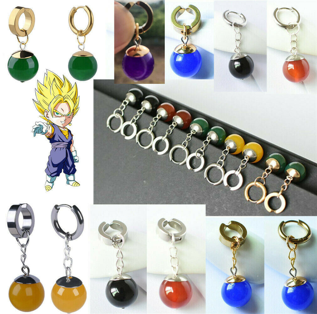 Goku Black Potara Earring,1 Pair Zamasu Agate Drop Earrings