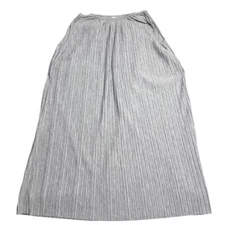 UNIQLO Gray Pleated Midi Dress Size XS Elegant Flowy Accordion Pleat Casual Work