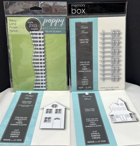 Memory Box VILLAGE HOUSE Country Church Fence Landscape Dies Lot of 4 ...