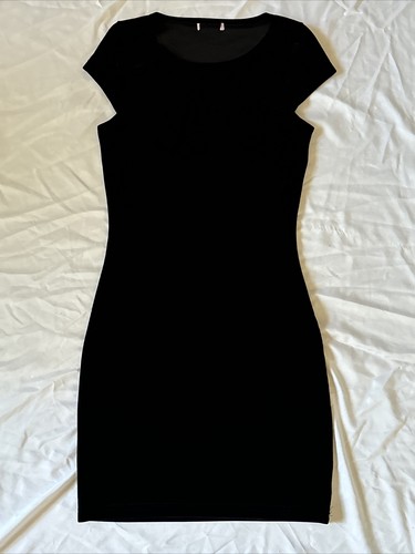 size 6 womens DRESS Black Stretch Velvet soft mini skirt SUPRE work evening - Picture 5 of 11