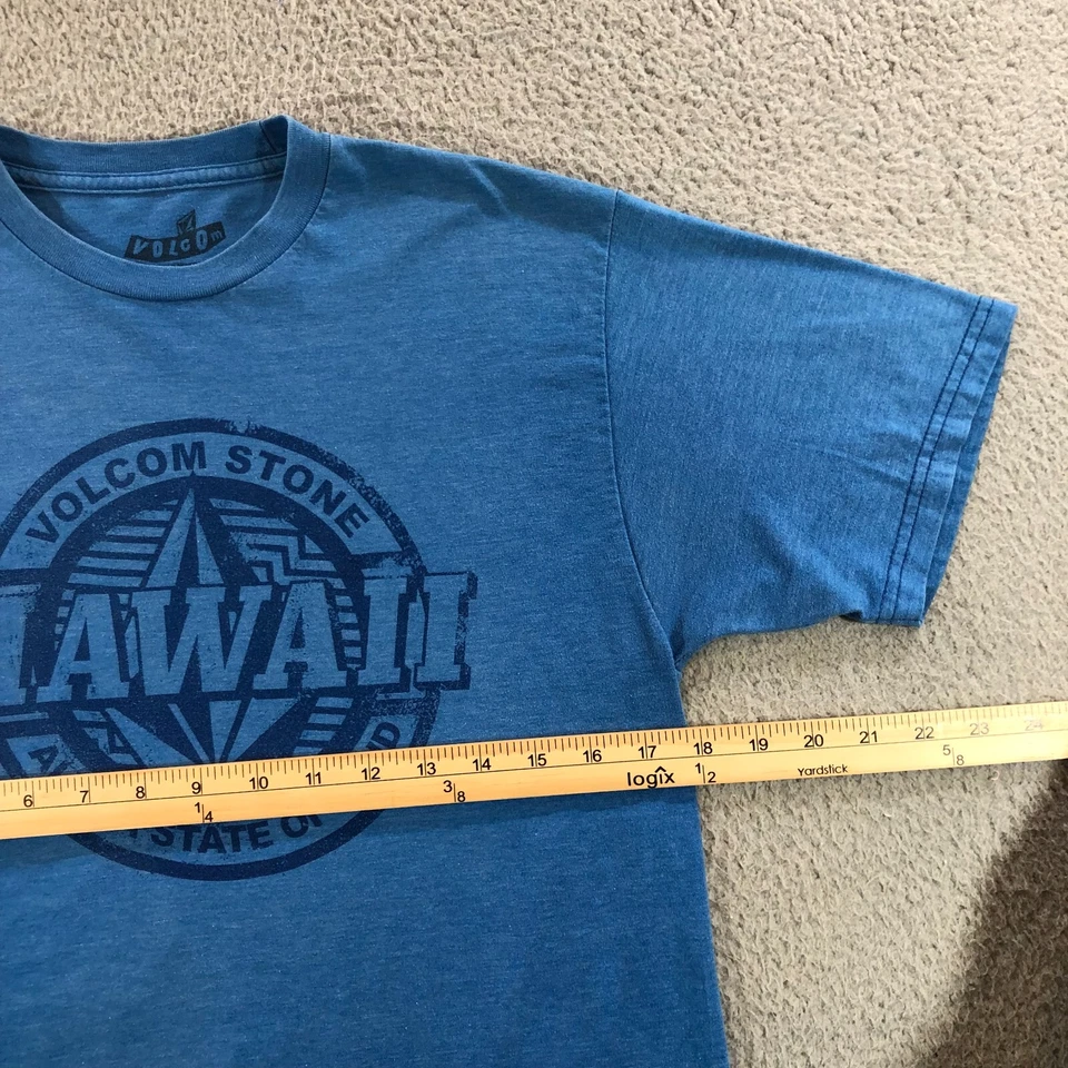 Volcom Hawaii T Shirt Mens M Blue Stone Aloha State Of Mind - Image 3 of 4