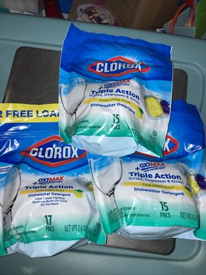 Clorox Triple Action Dishwasher Detergent OxiMax 17 Pacs
