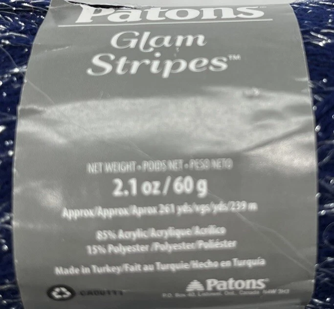 Hilo de lana clásico Patons "Navy Marine" 1 madeja #1681 Foto 4 de 4