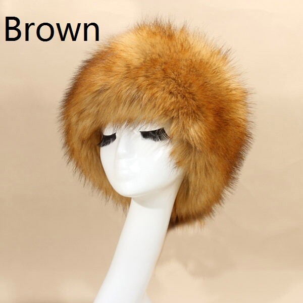 なおさん Lady Winter Cossack Cap Fluffy Faux Fur Hat Warmer Cossack Russian