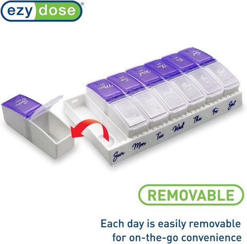 Compact 7-Day Pill Case - AM/PM Compartments for Easy Daily Medication Tracking - Picture 6 of 8
