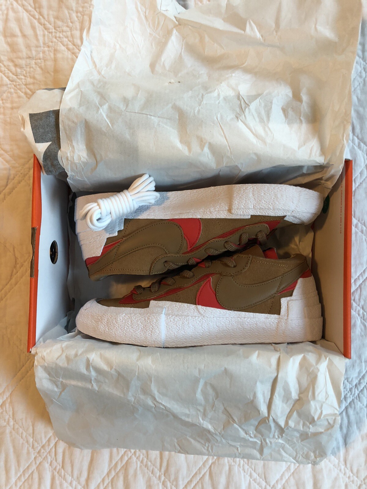 SACAI X NIKE Nike X Sacai Blazer Basso "British Tan" (IN MANO) Uomo Taglia 8