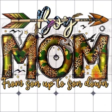 Sublimation Print Boy Mom Animal Print Ready to Press Heat Transfer