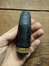 Desireable Long Beak Hard Rubber Babbitt Bundy Bass Clarinet Mouthpiece 5 Face 