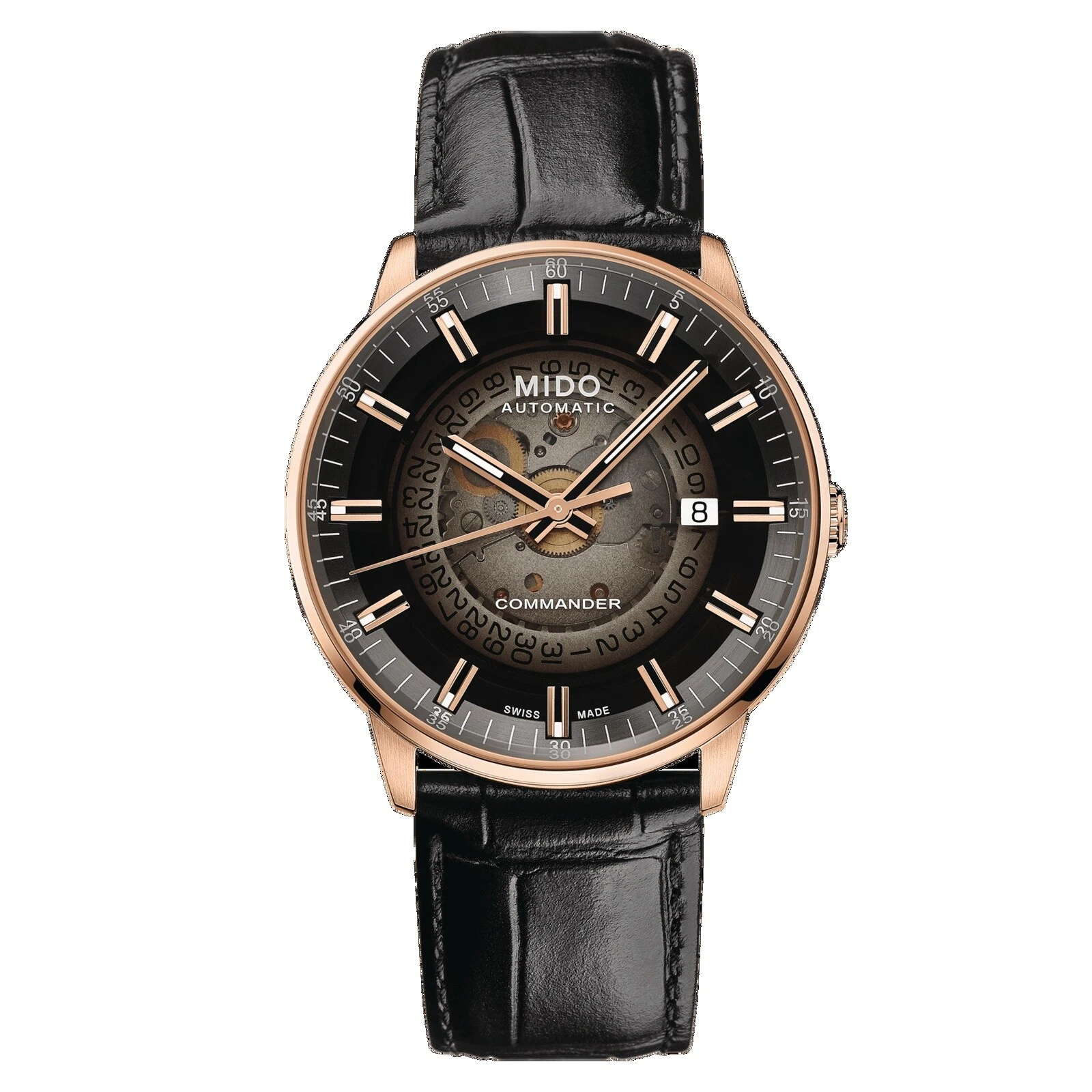 Banda de acero inoxidable Caja de acero inoxidable Relojes de pulsera Mido Commander