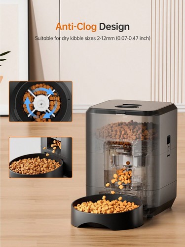 Automatic Cat Feeder, Timed Cat Food Dispenser With 1-4 Meals-JZH7 - Picture 5 of 6