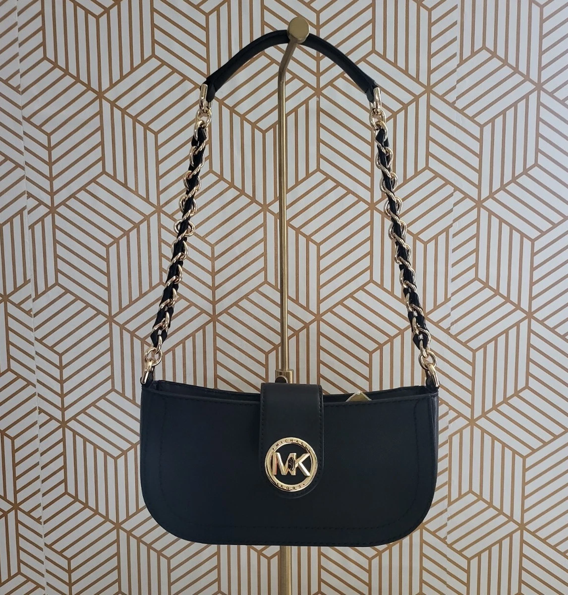 Michael Kors Carmen XS Leather Pouchette Shoulder Bag