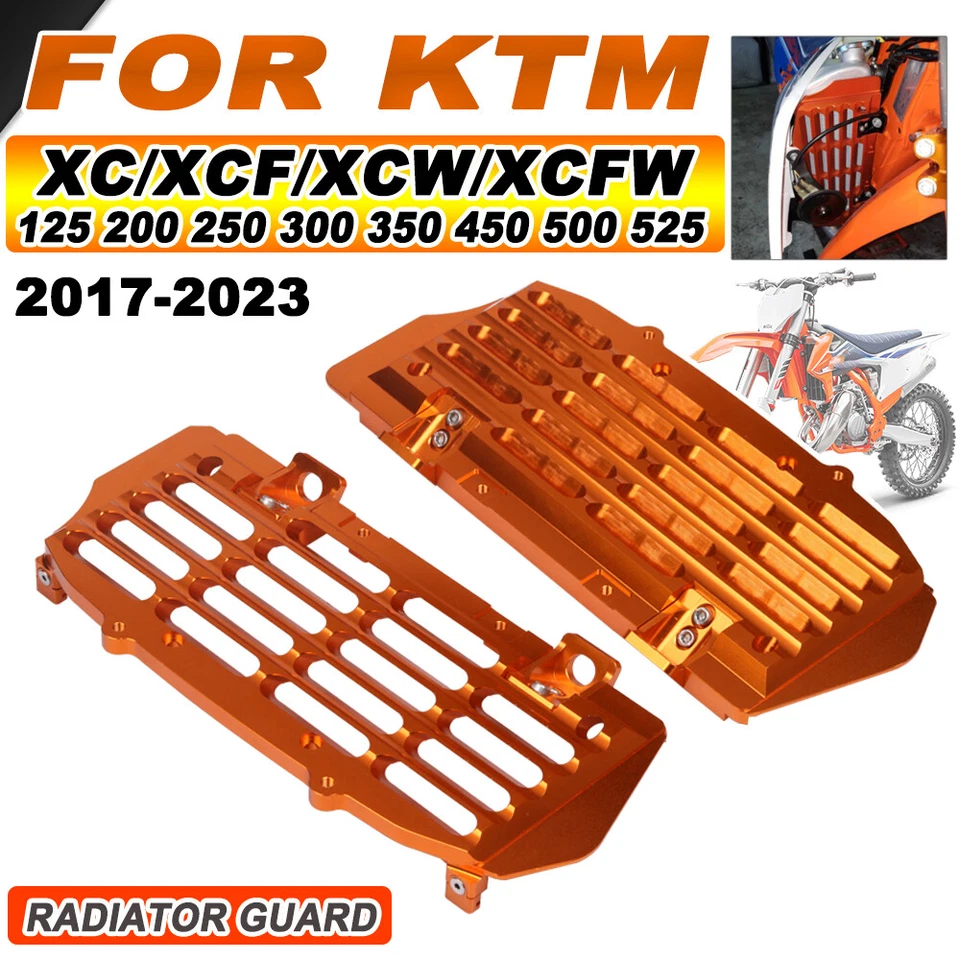 FOR KTM SX SXF EXC EXC-F Six Days 125-500 Orange Radiator Grille Guard Protector Foto 2 de 4