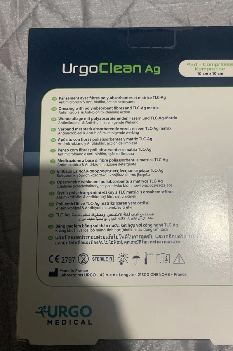 Urgoclean AG Dressing 10cm X 10cm (Pack Of 10) – Antimicrobial Wound Care