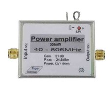 300mW power amplifier broadband 40 - 810MHz 21dB amplifier SMA or F