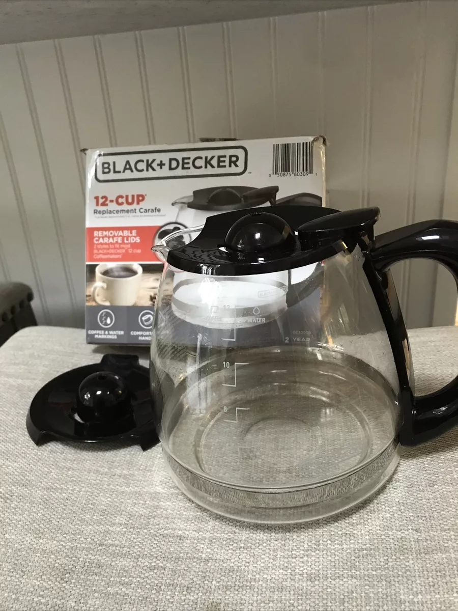 Black & Decker GC3000B 12-Cup Replacement Carafe, Black 