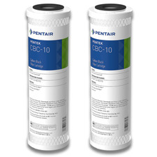 Pentair CBC-10 RO Carbon Block Water Filter Cartridge 0.5 Micron 10 Inch 2 Pack