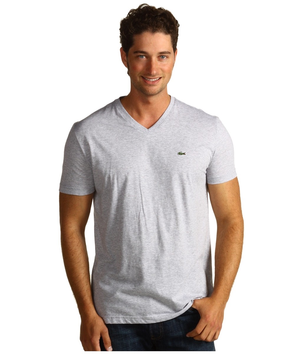 Lacoste｜ (V-Neck Pima Cotton Jersey T-shirt (TH6710-IY3 Mens Lacoste T-Shirt V Neck Pima Cotton SS Regular Fit Tee
