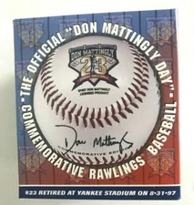 DON MATTINGLY DAY COMMEMORATIVE BASEBALL