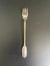 Gorham Stanhope 1900 Silverplate 5¾" Seafood Cocktail Oyster Fork Monogram M