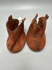 Build-A-Bear Cowboy Boots Stitched Brown Slip On Woody Western BABW