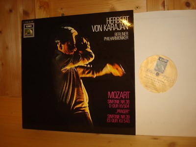 Mozart Symphonies 38 & 39 KARAJAN EMI ELECTROLA LP Gold Label MINT