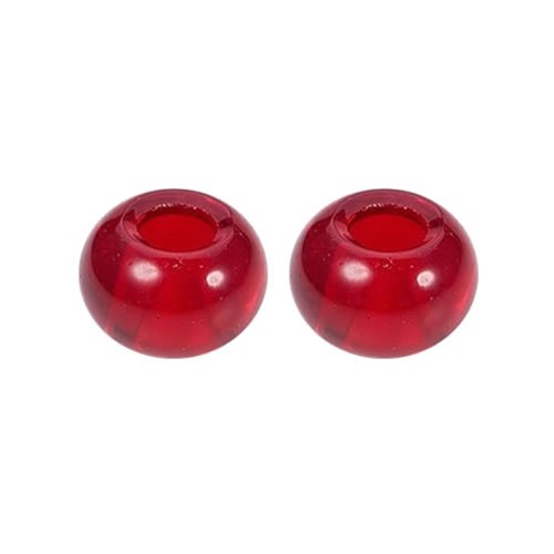 100pcs No Metal Glass European Beads Large Hole Smooth Rondelle Charms 15x10mm - Picture 6 of 23