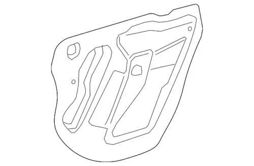 Genuine GM 2014-2020 Chevrolet Impala Front Right Door Water Deflector 23274029 - Image 2 of 3