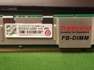 PC2-5300 1GB DIMM 667 MHz DDR2 SDRAM Memory TS1-28MLQ64V6J by Transcend