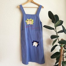Pinafore Dress Small Embroidered Novelty Crazy Cat Lady Kitten Kitty Kidcore