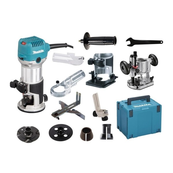 Makita RT0702CX2J MultifunktionsfräSe, OberfräSe, 710 Watt Spannzange 6+8 Mm-image