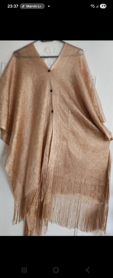 dessus de maillot de bain /paréo doré Neuf taille unique - Photo 2/4