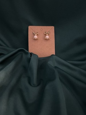 Avon Easter Pearly Bunny Faux Pearl Gold Tone Vintage 1995 Pierced Earrings
