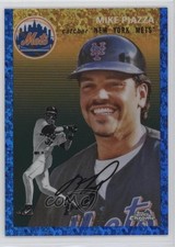2023 Chrome Platinum Anniversary Blue Mini-Diamond Refractor Mike Piazza 16ut