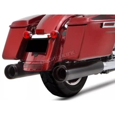 Rinehart Black 4.5 in. DBX45 Mufflers w/Black Tradition End Caps - 500-0166