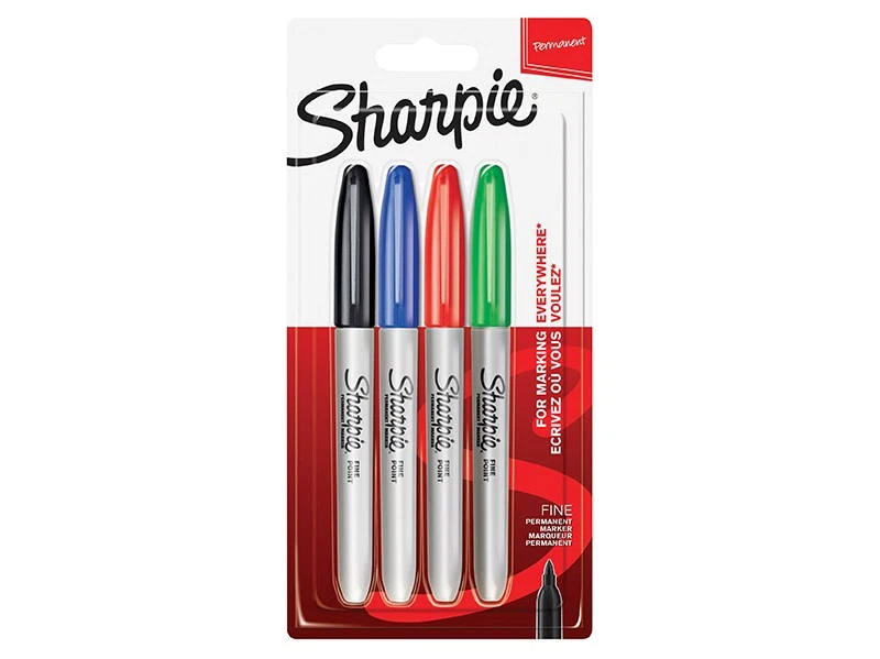 Sharpie Fine Tip Permanent Marker Assorted (Pack 4) SHP1985858 - Image 2 of 2
