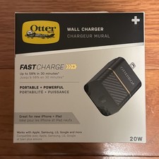 OtterBox USB-C Fast Charge Wall Charger 20W - Black  I phone & Samsung