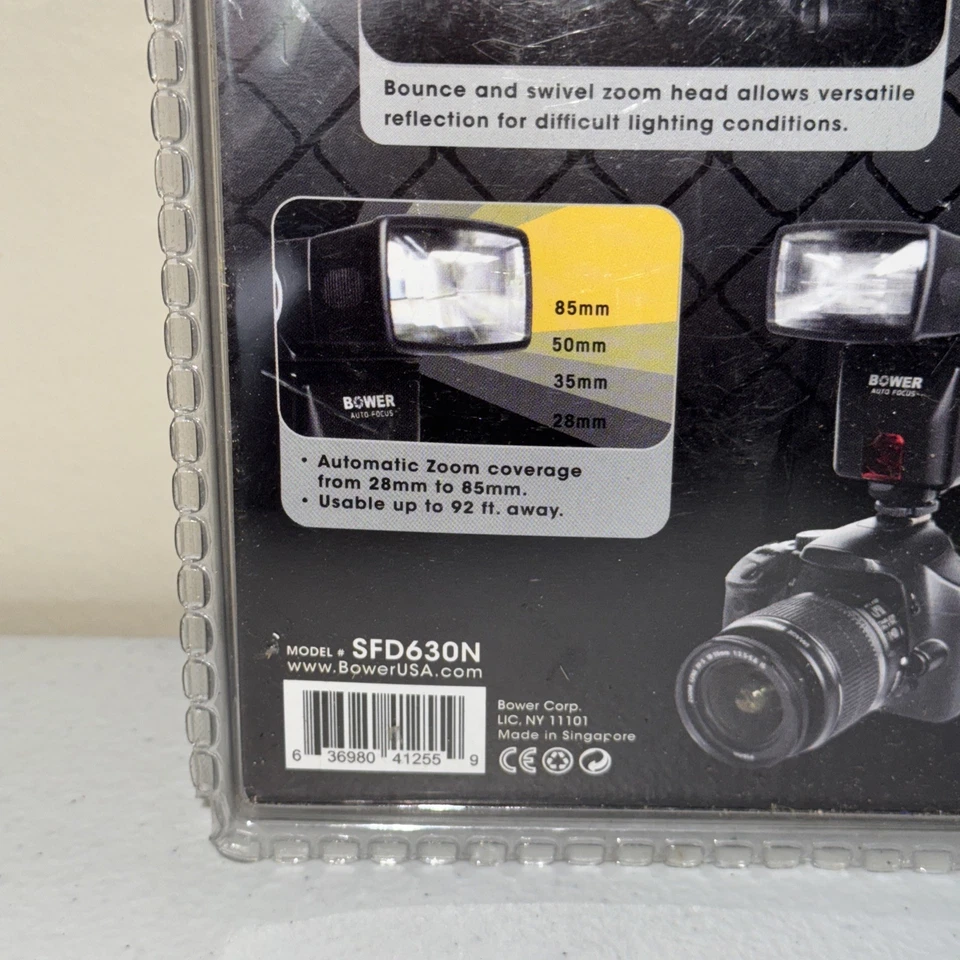 BOWER DEDICATED AUTOFOCUS NIKON i-TTL DSLR DIGITAL SHOE MOUNT FLASH SFD630N MB3 - Image 3 of 3