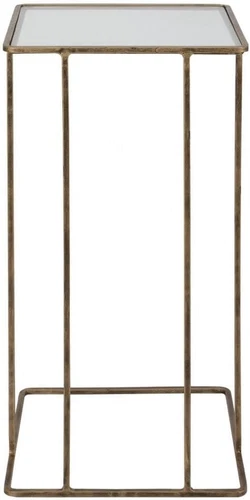 Antiqued Gold 12" Wide Cadmus Side Table by - Picture 8 of 9