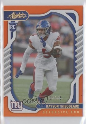 2022 Absolute Rookies Spectrum Orange 7/75 Kayvon Thibodeaux #176 Rookie RC 2s2