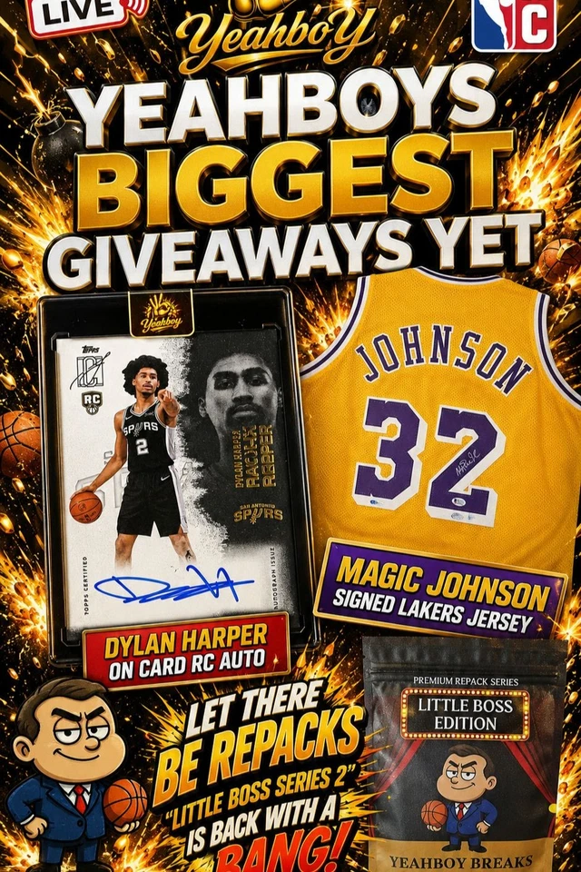 DYLAN HARPER RC AUTO & MAGIC JOHNSON SIGNED JERSEY GIVEAWAY STREAM