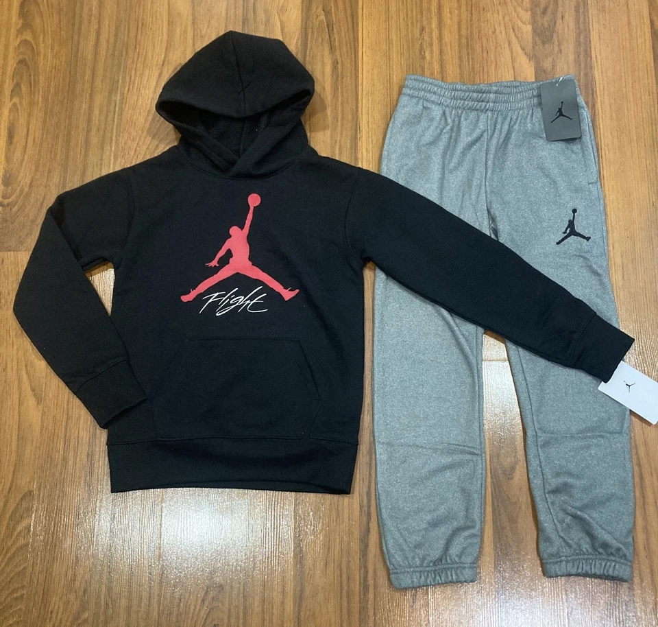 Nike Air Jordan Youth Set Boy's Hoodie PANTS Tracksuit 2pc Size S-8 New - Image 4 of 4