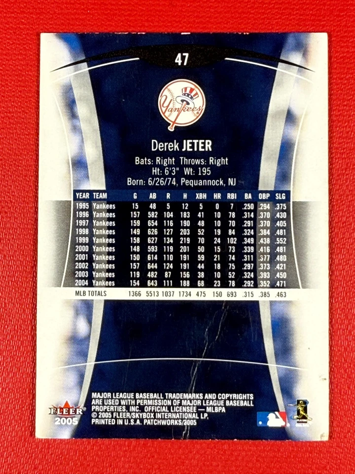 2005 Fleer Patchworks Derek Jeter #47 - Yankees - Image 2 of 2