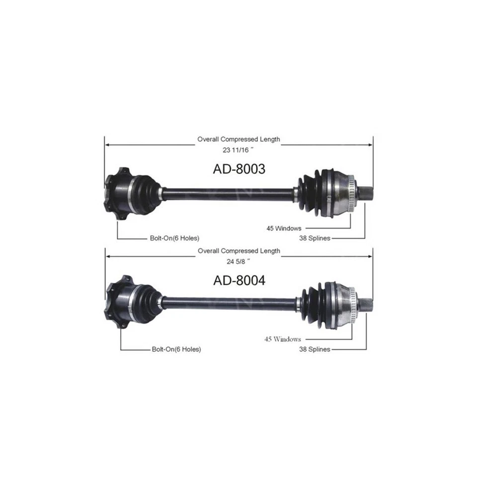 Eje delantero TrakMotive 2 CV para Audi 4000 1981-1982 1997-2000 Audi A4 Foto 2 de 4