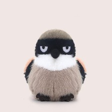 11CM Bird Series Long-tail Shrike Plush Toy Soft Stuffed Animal
