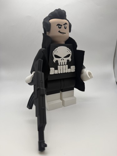 Minifigure Marvel Punisher stampata in 3D scala grande 8,5" - 9,5" - Foto 5 di 8